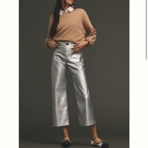 Maeve Colette cropped faux leather pants